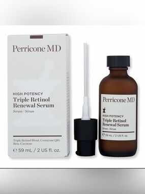 Perricone MD Triple Retinol Renewal Serum - Cream & Brown Accent